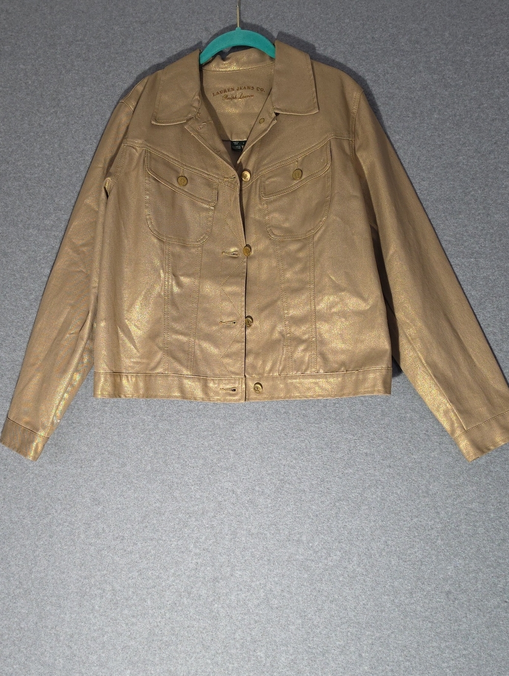 Lauren Ralph Lauren Metallic Gold Jean Jacket